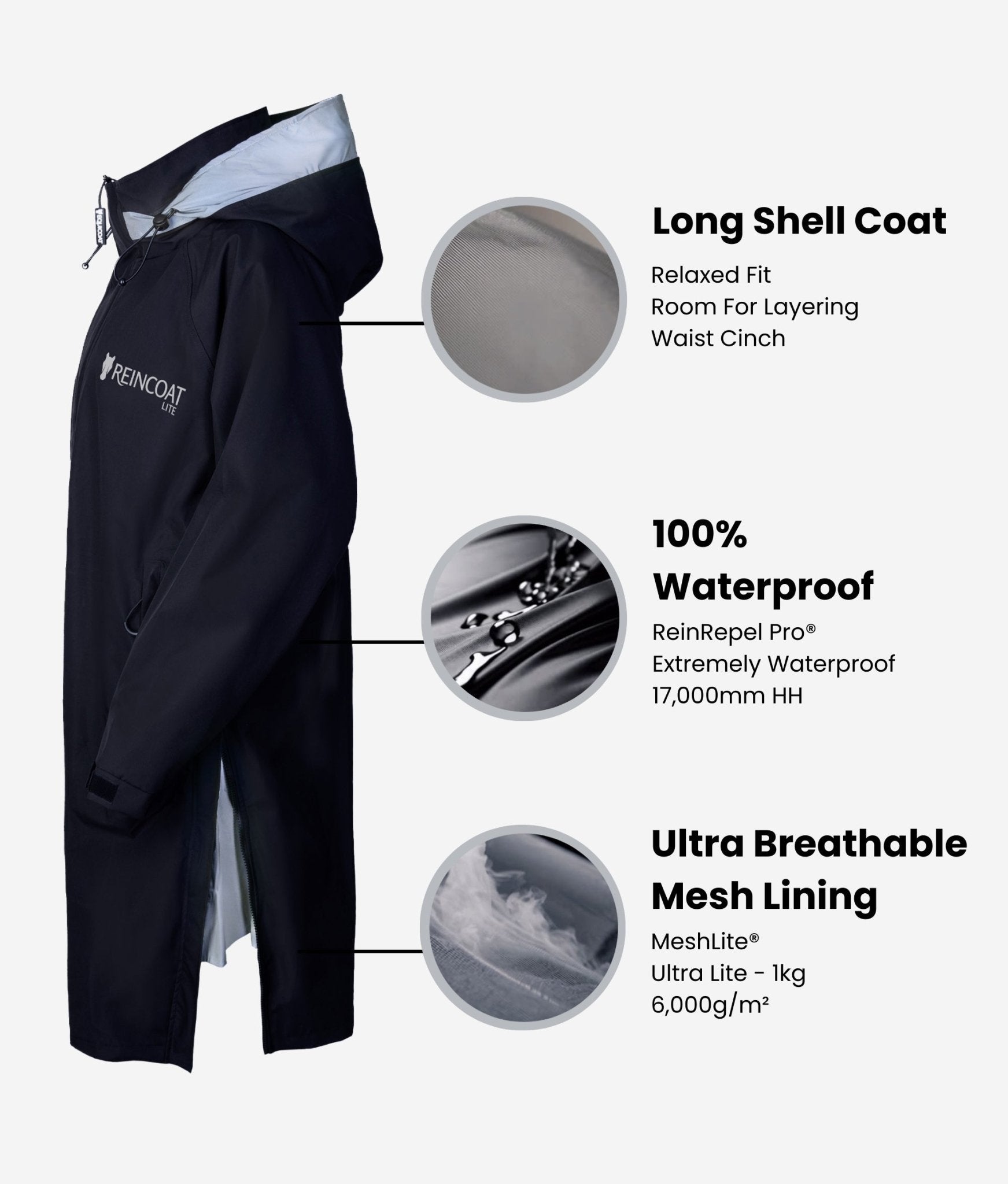 Reincoat Lite Adult - Black - Reincoat