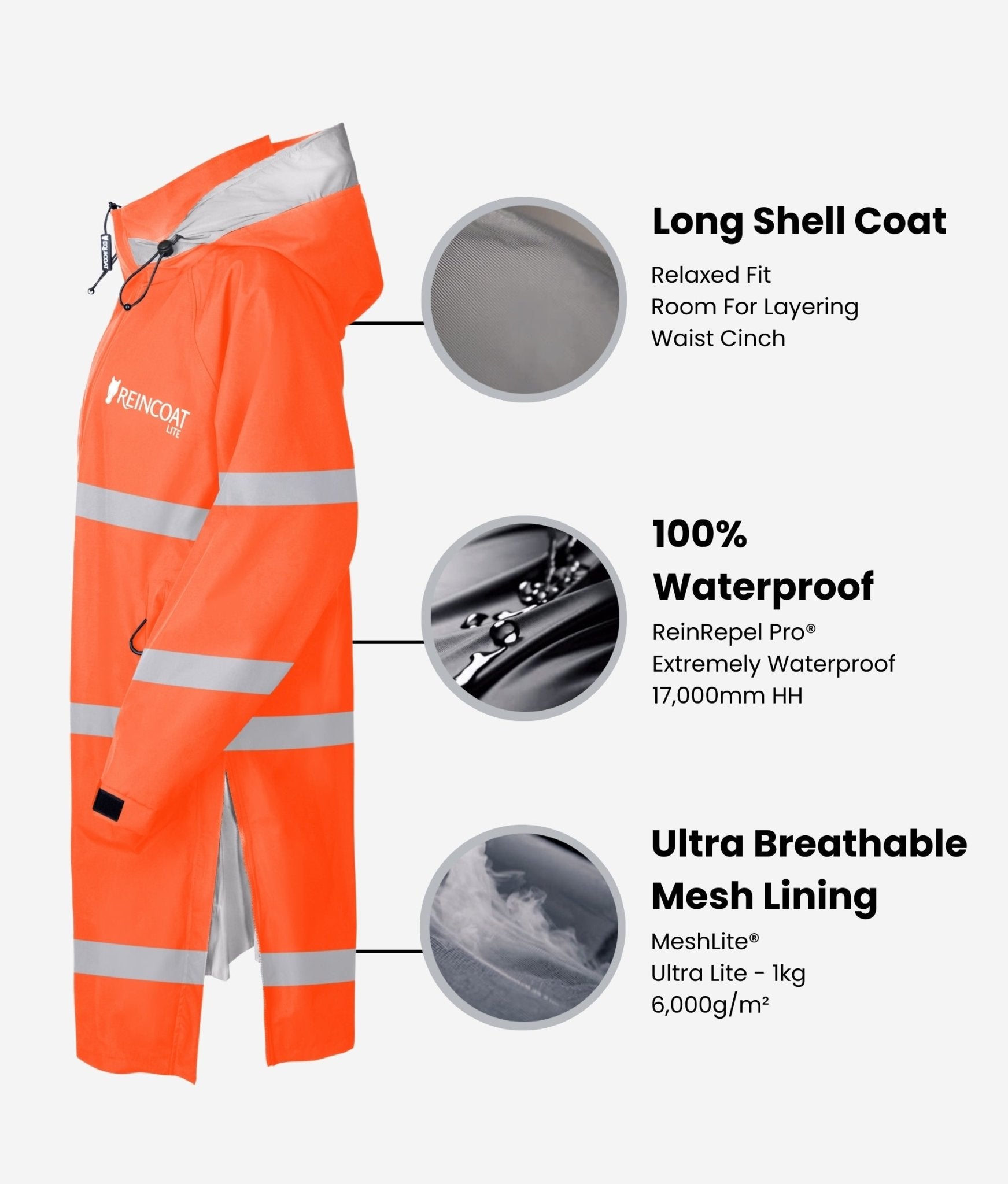 Reincoat Lite Adult - Hi - Vis Orange - Reincoat